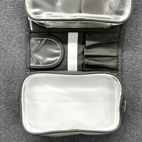 GoGo Travel Bag Hanging Toiletry Cosmetic Pouch Gray Compact Purse - Picture 3 of 11